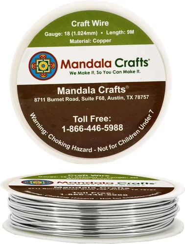 Miniatura 18 de Mandala Crafts Alambre de cobre puro calibre 18 para hacer joyas, envolver, esculpir y electroculturar jardinería – 3.3 x 5 yardas surtido