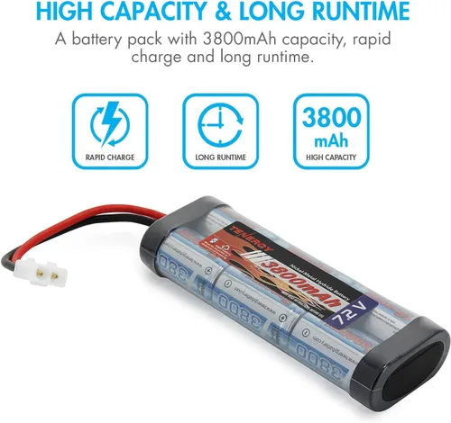 Miniatura 4 de Combo: cargador universal inteligente: 6 V a 12 V #01025 (versión 2) + 2 piezas Tenergy 7.2 V NiMH paquete de baterías de 3800 mAh