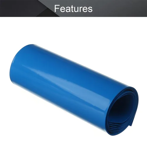 Miniatura 3 de Othmro Kit de tubos termorretráctiles de batería de 3.28 pies, tubo termorretráctil de PVC de aislamiento de ancho de 3.35 pulgadas, tubo de Azul