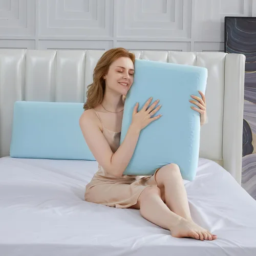 Miniatura 9 de SAPHREAS Almohada de espuma viscoelástica refrescante de gel para dormir de lado, espalda y boca abajo para dormir, almohada de cama fresca