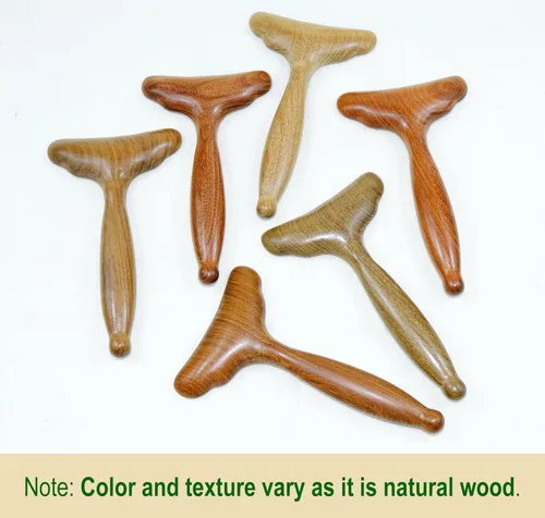 Miniatura 9 de Masajeador de drenaje linfático, herramientas de masaje de madera, paleta de Gua Sha para el cuerpo. Herramienta de drenaje linfático de madera