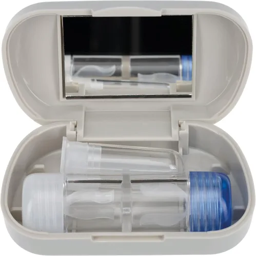 Sports Vision World Kit de viaje gris RGP lentes de contacto duras espejo RGP caso y removedor de succión