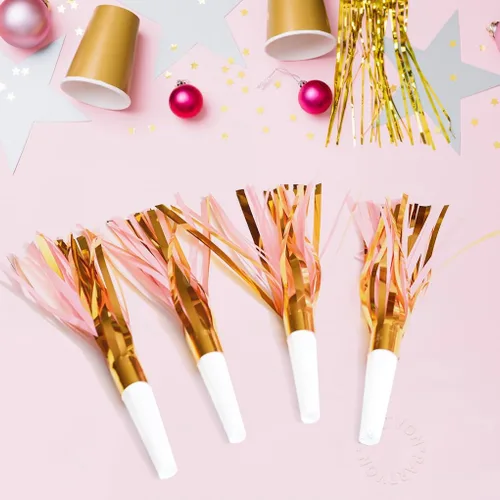 24 piezas de color dorado y rosa para decoración de fiesta de niña, para cumpleaños, baby shower, despedida de soltera, boda, Año Nuevo, suministros