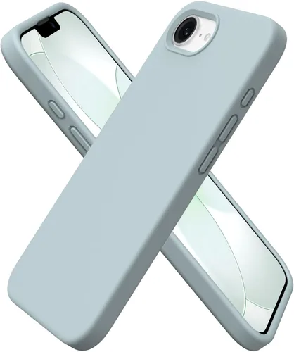 Miniatura 26 de ORNARTO Funda compatible con iPhone 16e de 6.1 pulgadas (2025), silicona líquida de 3 capas cubierta completa de goma de gel suave, funda protectora