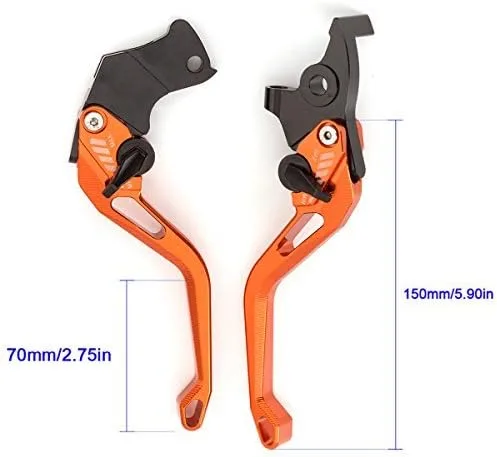 Miniatura 2 de FXCNC Palancas de embrague de freno corto para motocicleta compatibles con SV650 SV650S 1999-2009, DL650 V-STROM 2004-2010, KATANA 600/750 Palanca
