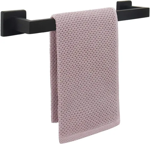 Miniatura 13 de NearMoon - Barra de toallas, accesorios de baño de acero inoxidable premium cuadrado de espesor para toalla de ducha para baño, soporte de toalla