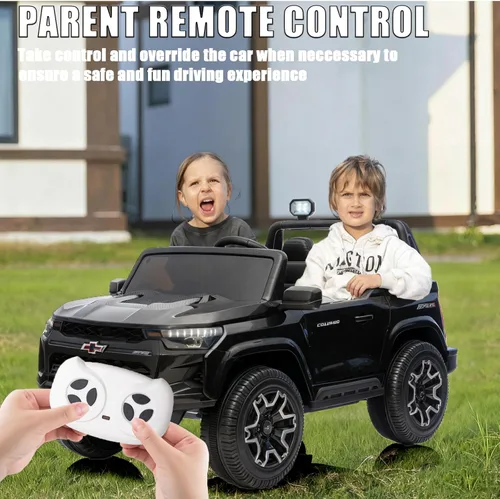 Miniatura 4 de POSTACK Chevrolet 24V 7Ah - Vehículo de juguete con batería grande para niños, camión de 2 plazas con control remoto, luces LED brillantes y juego