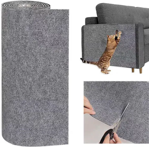 Miniatura 15 de SHENGOCASE Alfombrilla autoadhesiva recortable de 78.7 x 15.8 pulgadas, repuesto para estantes de árbol de gato, escalones de muebles de pared
