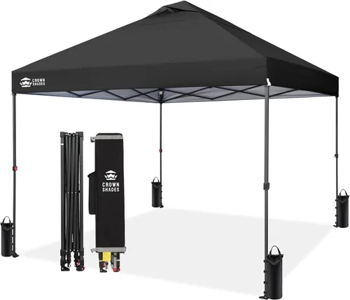 Miniatura 28 de CROWN SHADES Tienda de campaña desmontable de 10 x 10 pies - Tienda de campaña instantánea para exteriores con cerradura central patentada de un