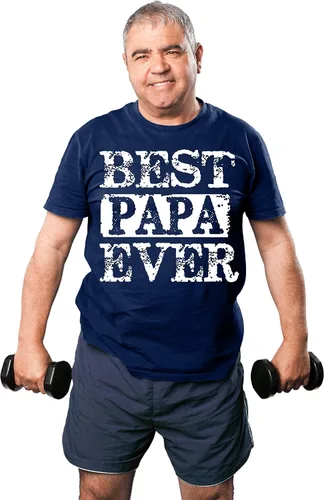 Miniatura 3 de fresh tees Camiseta con texto en inglés Best Papa Ever Camiseta para el Día del Padre Regalos divertidos para marido, papá y abuelo