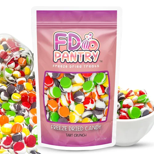 Miniatura 15 de Dulce Crujiente de Air Taffy Liofilizado - Variedad de Sabores de Frutas, 3.5 oz Fresa, Melón, Cereza, Frambuesa, Naranja, Uva, Misterio Snack