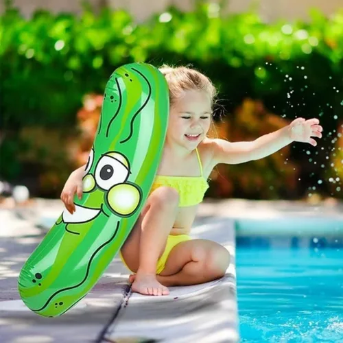 Miniatura 4 de Happy Deals, pepino gigante inflable, 36 pulgadas., Verde