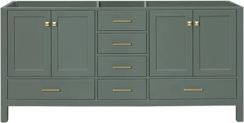Miniatura 40 de ARIEL Cambridge - Mueble base de tocador de baño de 36 pulgadas, madera maciza, 2 puertas de cierre suave, 5 cajones de cola de milano