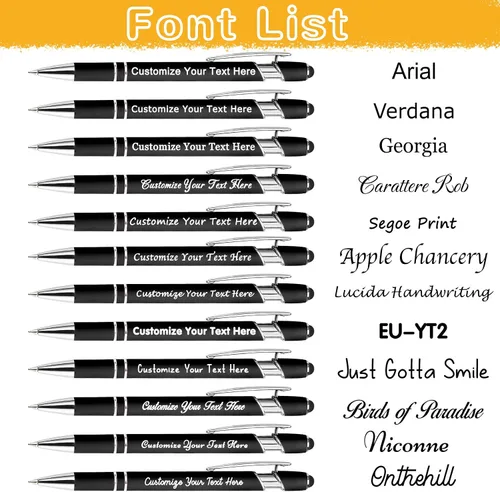 Miniatura 2 de Amlion Bolígrafos personalizados a granel, bolígrafos personalizados con lápiz capacitivo con nombre, mensaje y logotipo grabado, regalo