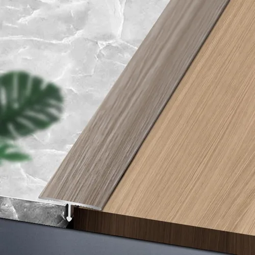 Miniatura 20 de Tiras de transición de moldeo en T de grano de madera, tiras de cubierta de umbral de aleación de aluminio, decoración de borde de alfombra a LVT