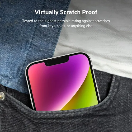 Miniatura 5 de Belkin UltraGlass - Protector de pantalla para iPhone 14, iPhone 13 Pro, fácil aplicación con bandeja guía de instalación, protector de pantalla
