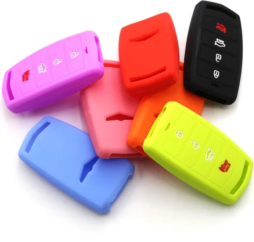 Miniatura 4 de 4 botones de silicona llavero remoto Smart Key Funda protectora para Hyundai Genesis G70 G80 G90 EQ900, Azul-cielo