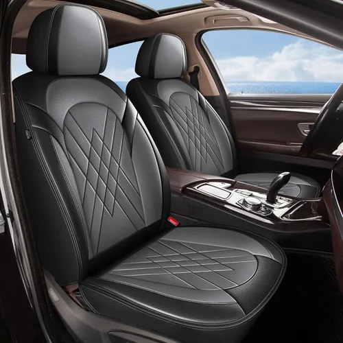 Miniatura 10 de YORKNEIC Juego de 2 fundas de asiento delantero de automóvil para Honda Accord 2003-2017, fundas de asiento de cuero sintético impermeables