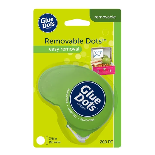 Miniatura 2 de Glue Dots, Dispensador de puntos extraíbles Dot N' Go, doble cara, 3/8 pulgadas, 0.38 pulgadas, 1200 puntos, cinta adhesiva para manualidades