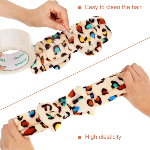 Miniatura 4 de 3 unidades de banda elástica de pelo, ajustable, para maquillaje, diadema, para lavado, Spa, Yoga, deportes, ducha, tratamiento facial, para niñas