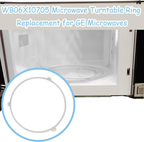 Miniatura 6 de Paquete de 2 anillos giratorios de microondas WB06X10705 de 9.53 pulgadas, rodillo de anillo giratorio, para microondas GE, anillo
