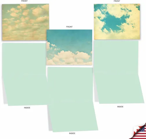 Miniatura 2 de The Best Card Company - Caja de 10 tarjetas para todas las ocasiones en blanco (4 x 5.12 pulgadas) - Tarjetas de paisaje escénico surtidas - Cloud 9