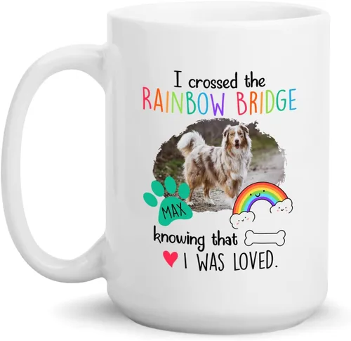 Miniatura 8 de Taza de café blanca personalizada con foto, con texto en inglés «To The World's Best Dog Dad We Woof You», taza de café blanca de 11 onzas y 15