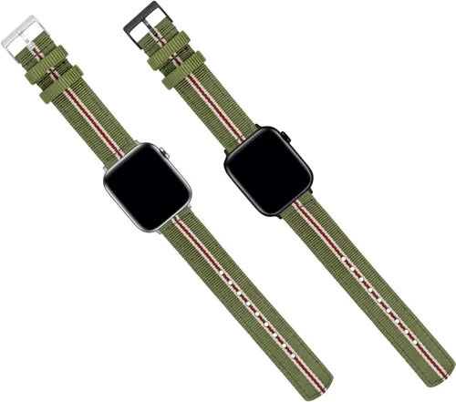 Miniatura 2 de BARTON WATCH BANDS - Correas de reloj de nailon de estilo militar compatibles con modelos de Apple Watch - 1, 2, 3, 4, 5, 6, 7, 8, 9, 10, SE, Ultra