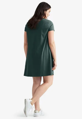 Miniatura 3 de Ellos Vestido tipo camiseta acampanado en talla grande para mujer