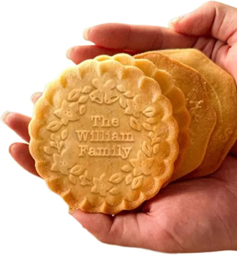 Miniatura 12 de Cortadores de galletas de Navidad personalizados 2023 con sello de galletas de Feliz Navidad para hornear, cortadores de galletas de azúcar