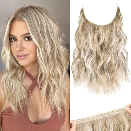 Miniatura 14 de REECHO Extensiones de cabello con alambre invisible con trama de encaje más delgada y suave