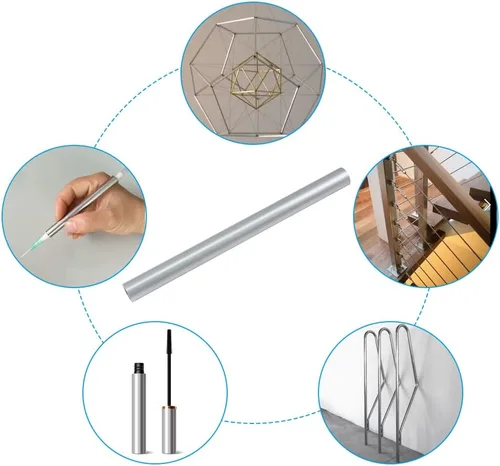 Miniatura 5 de Feelers Tubo de aluminio 6061 de 0.984 in de diámetro exterior x 0.748 in de diámetro interno – Paquete de 2 tubos redondos rectos de 7.874 in