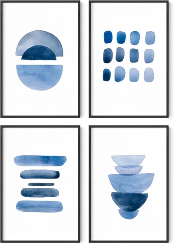 Miniatura 42 de HAUS AND HUES Arte abstracto para pared en blanco y negro, juego de 4 pósteres minimalistas en blanco y negro para paredes, pósteres estéticos Juego