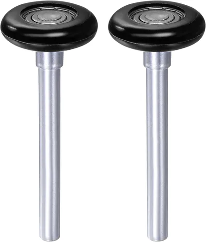 Miniatura 12 de uxcell 2 rodillos de nailon para puerta de garaje de 1.8 pulgadas para pista de garaje de 2 pulgadas, ruedas de puerta de garaje silenciosas