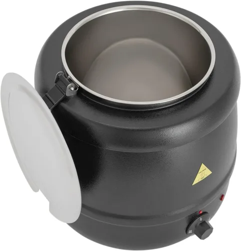 Miniatura 6 de Calentadores de sopa de 10.5 cuartos de galón de calidad comercial con tapa y inserto de acero inoxidable desmontable, calentadores de alimentos