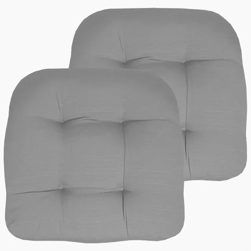 Miniatura 9 de Sweet Home Collection - Cojines para silla de patio al aire libre, cojines prémium con relleno grueso y cómodo de fibra, con tul, 19 x 19 pulgadas