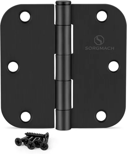 Miniatura 15 de Bisagra para puerta interior de 4 pulgadas, bisagras interiores de 4 pulgadas, color negro mate, bisagras interiores de 4 pulgadas, bisagra de Negro