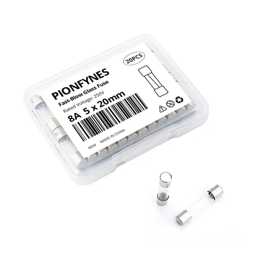 Miniatura 16 de (Paquete de 20) Fusible de soplado rápido de 0.5 A, fusibles de vidrio de 0.5 amperios 250 V, 0.2 x 0.78 pulgadas/0.197 x 0.787 in (0.5 amperios)