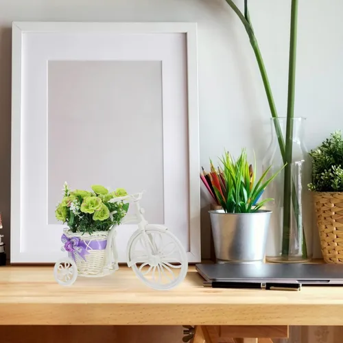 Miniatura 9 de STOBOK Soporte para plantas de bicicleta, soporte de flores artificiales en forma de bicicleta para escritorio, hogar, oficina, decoración, estante