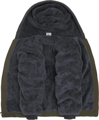 Miniatura 44 de GEEK LIGHTING Sudadera con capucha y cremallera para hombre, forro polar, chaqueta gruesa con capucha para invierno, cálida sudadera atlética