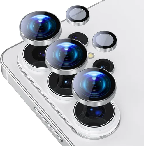 Miniatura 20 de Bling - Protector de lente de cámara para Samsung Galaxy S22 Ultra solamente, cubierta de anillo de lente de ajuste completo con película de Negro