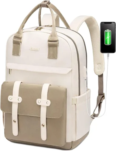 Miniatura 18 de LOVEVOOK - Mochila de computadora portátil para mujeres y niñas, mochila de 15.6 pulgadas impermeable para estudiantes, linda bolsa para libros