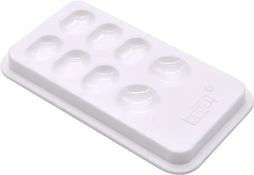 Miniatura 3 de Paleta dental de 1 pieza con cubierta, paleta de resina dental de 8 ranuras, caja de sombreado de resina para mezclar colocación de resina,