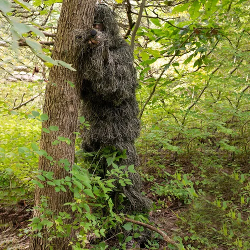 Miniatura 5 de VIVO Ghillie ropa de caza de camuflaje para el bosque- Traje (4 piezas)