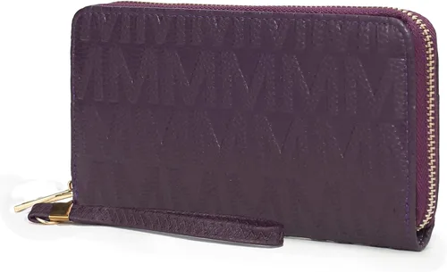 Miniatura 54 de MKF Collection Mia K - Cartera de pulsera para mujer, pequeña cartera de cuero vegano para tarjetas de crédito con cremallera y bolsillo