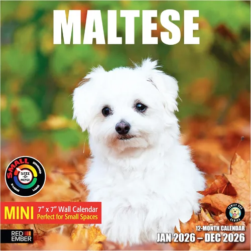 Miniatura 47 de RED EMBER Calendario de pared 2025 con diseño de cachorros de 12 meses, 12 x 24 pulgadas, abierto, papel grueso y resistente, para regalo