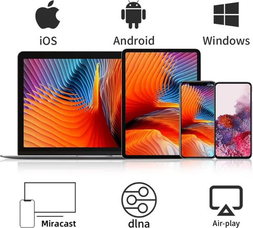 Miniatura 4 de Adaptador de espejo de pantalla inalámbrico HDTV Pantalla WiFi 4K HD Dongle de transmisión de video para TV/proyector/monitor, AirPlay y receptor