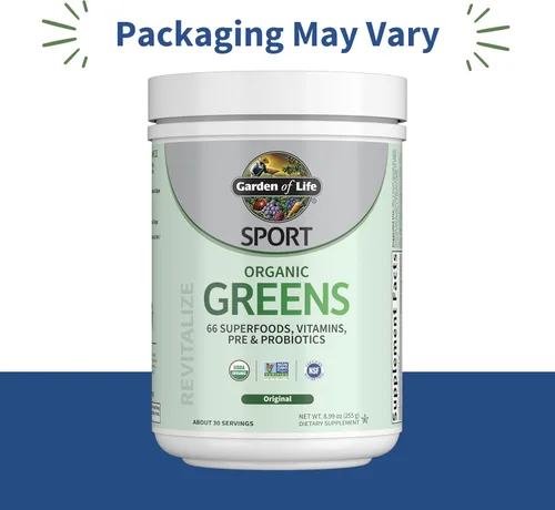 Miniatura 2 de Garden of Life Sport Nutrition Verdes y superalimentos en polvo para mujeres y hombres, sin sabor, mezcla orgánica, espirulina, frutas, vitaminas