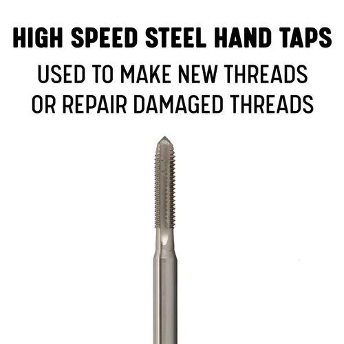 Miniatura 2 de Drill America DWTET terreja extensible para poleas de acero rápido (#6-32 - 1"-14, 6" - 12" de largo), sin revestir (acabado brillante), redondo