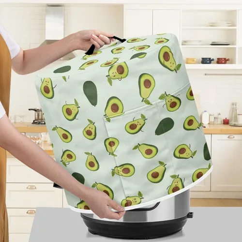Miniatura 4 de Dolyues Cubierta para olla a presión de aguacate, cubierta antipolvo con estampado de frutas verdes, cubierta antipolvo para electrodomésticos